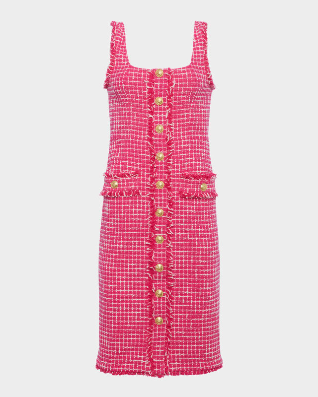 Aya Sleeveless Tweed Dress